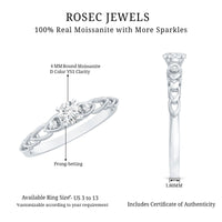 Designer Moissanite Promise Ring for Her