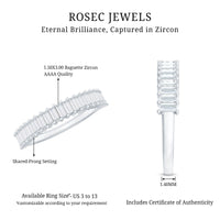 Minimal Baguette Cut Cubic Zirconia Half Eternity Ring