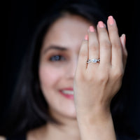 Toi Et Moi Round Moissanite Infinity Promise Ring