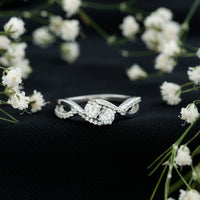 Toi Et Moi Round Moissanite Infinity Promise Ring