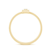 Dainty Baguette Cut Moissanite Promise Ring with Halo