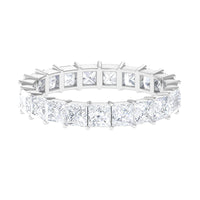 3.5 CT Princess Cut Zircon Eternity Band Ring in Gold