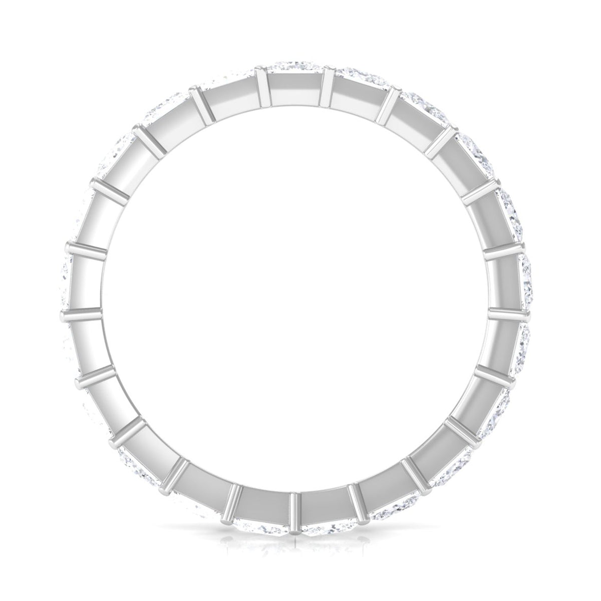 3.5 CT Princess Cut Zircon Eternity Band Ring in Gold