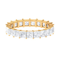3.5 CT Princess Cut Zircon Eternity Band Ring in Gold
