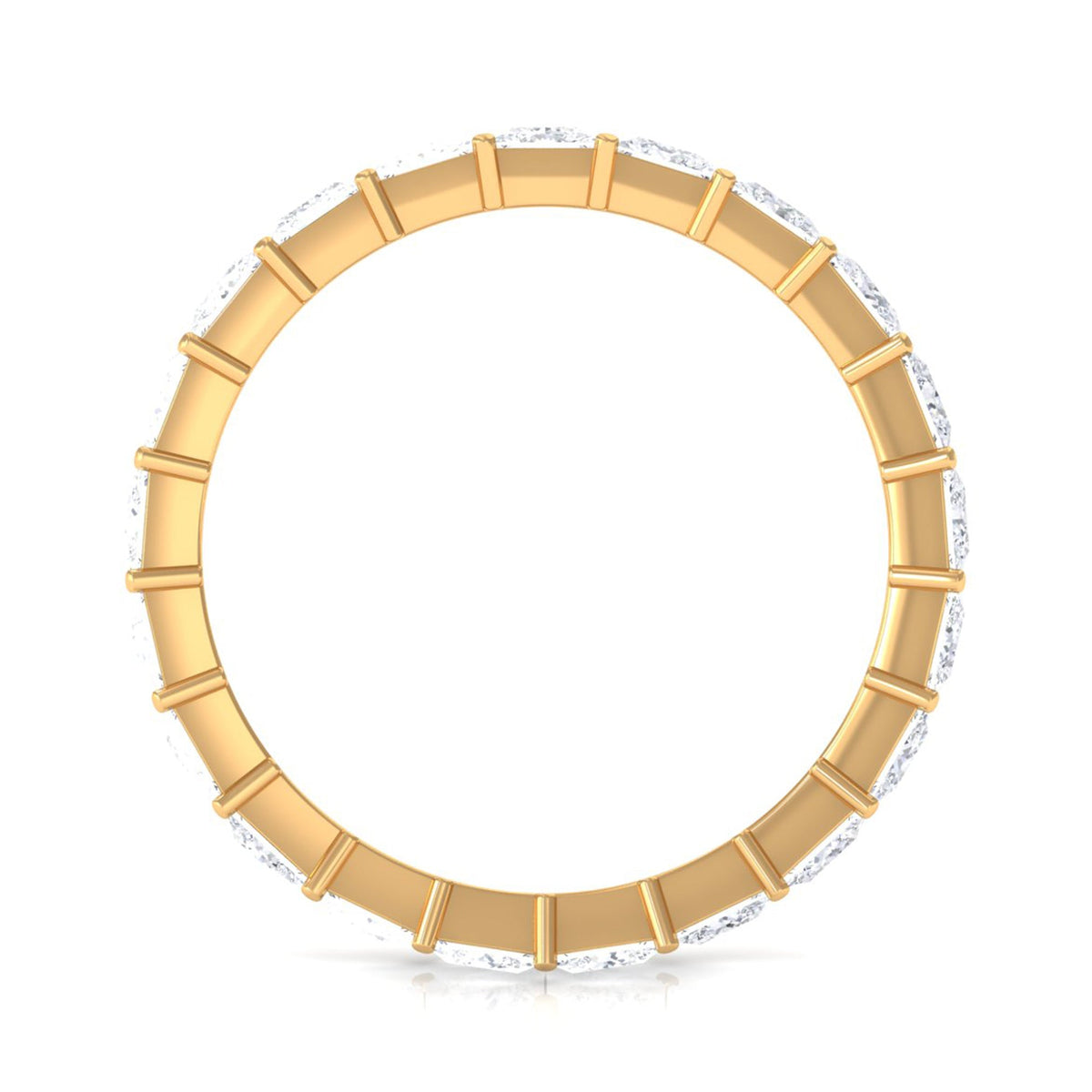 3.5 CT Princess Cut Zircon Eternity Band Ring in Gold