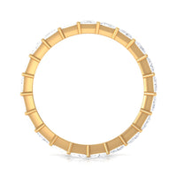 3.5 CT Princess Cut Zircon Eternity Band Ring in Gold