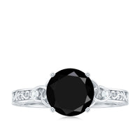 Vintage Inspired Black Onyx Celtic Engagement Ring with Diamond