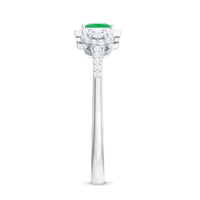 Princess Cut Emerald Classic Vintage Engagement Ring Diamond