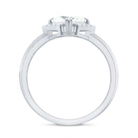 Princess Cut Certified Moissanite Halo Engagement Ring