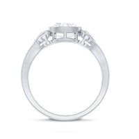 Cushion Cut Cubic Zirconia Vintage Inspired Solitaire Ring in Bezel Setting