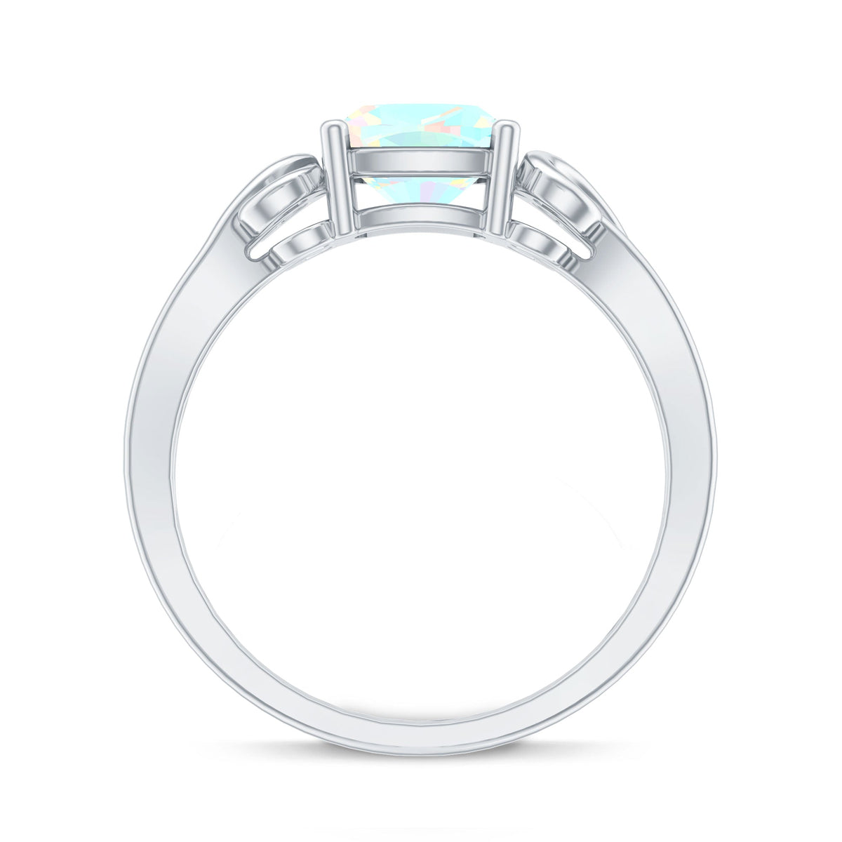 8mm Ethiopian Opal Vintage Engagement Ring With Certificate