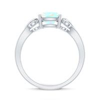 8mm Ethiopian Opal Vintage Engagement Ring With Certificate