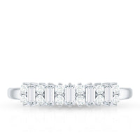 Anniversary Band Ring with Certified Moissanite Stones