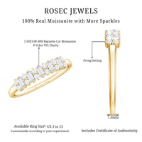Anniversary Band Ring with Certified Moissanite Stones