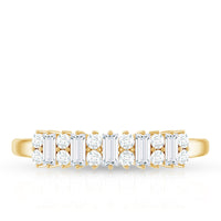 Anniversary Band Ring with Certified Moissanite Stones