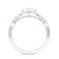 Cushion Cut Moissanite Infinity Band Engagement Ring