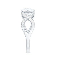 Cushion Cut Moissanite Infinity Band Engagement Ring