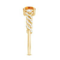 Designer Citrine Engagement Ring with Diamond