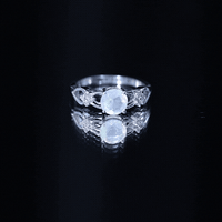Natural Ethiopian Opal Crossover Engagement Ring with Floral Diamond