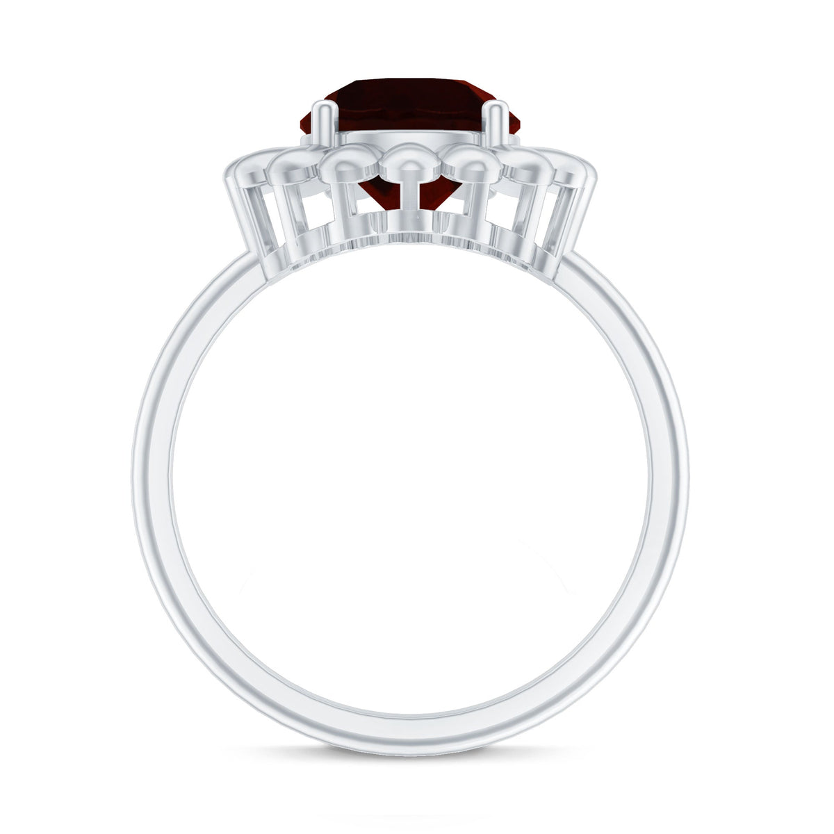 Nature Inspired Garnet Huge Engagement Ring With Certificate