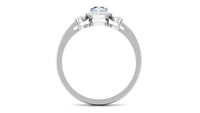 1.25 CT Pear Shape Moonstone Engagement Ring with Diamond Accent