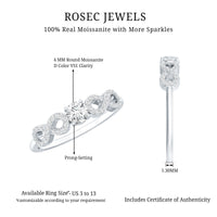 Round Moissanite Infinity Promise Ring with Certificate