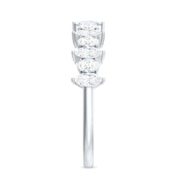 Certified Moissanite Half Eternity Wedding Band Ring