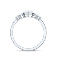 Certified Brilliant Cut Moissanite Heart Promise Ring for Her