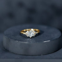 Simple Princess Cut Simulated Diamond Engagement Ring