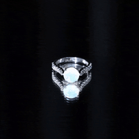 Natural 2 Carat Ethiopian Opal Diamond Engagement Ring with Side Stones