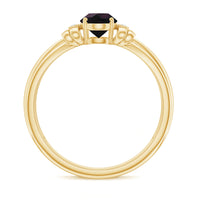 0.9 Carat Oval Cut Black Opal Solitaire Engagement Ring with Diamond