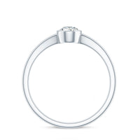Pear Cut Lab Grown Diamond Solitaire Ring in Split Shank