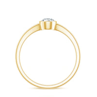 Pear Cut Lab Grown Diamond Solitaire Ring in Split Shank