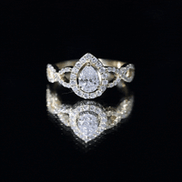Pear Shape Lab Grown Diamond Teardrop Engagement Ring