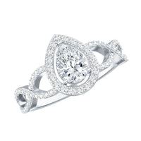 Pear Shape Lab Grown Diamond Teardrop Engagement Ring