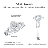 Pear Shape Lab Grown Diamond Teardrop Engagement Ring