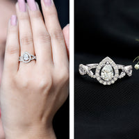 Pear Shape Lab Grown Diamond Teardrop Engagement Ring