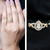 Pear Shape Lab Grown Diamond Teardrop Engagement Ring