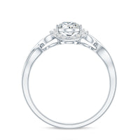 Lab Grown Diamond Collar Engagement Ring in Infinity Shank