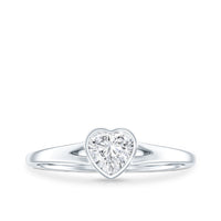 Heart Shape Lab Grown Diamond Solitaire Ring in Split Shank