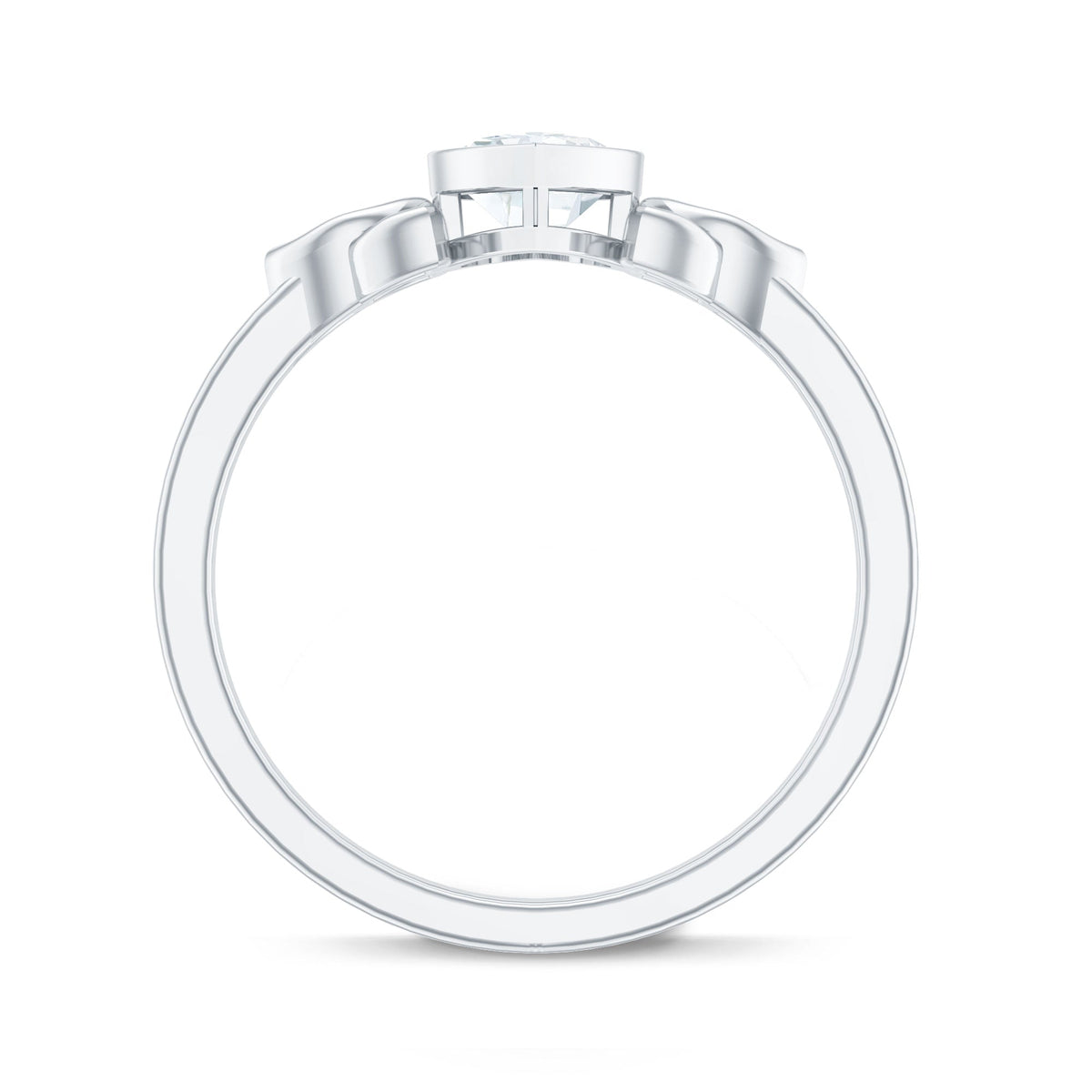 Heart Shape Lab Grown Diamond Solitaire Celtic Ring