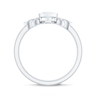Heart Shape Lab Grown Diamond Solitaire Celtic Ring