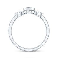 Heart Shape Lab Grown Diamond Solitaire Celtic Ring