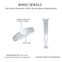 Vintage Inspired Heart Shape Lab Grown Diamond Solitaire Filigree Ring