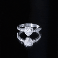 Heart Shape Lab Grown Diamond Engagement Ring with Halo