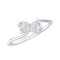 Heart Shape Lab Grown Diamond Toi Et Moi Promise Ring