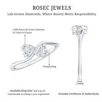 Heart Shape Lab Grown Diamond Toi Et Moi Promise Ring