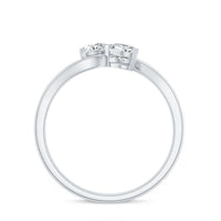 Heart Shape Lab Grown Diamond Toi Et Moi Promise Ring