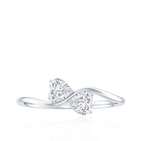 Heart Shape Lab Grown Diamond Toi Et Moi Promise Ring