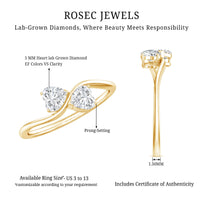 Heart Shape Lab Grown Diamond Toi Et Moi Promise Ring